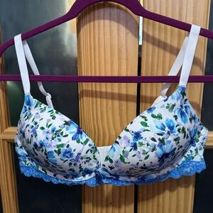 Adore Me Blue Floral Bra